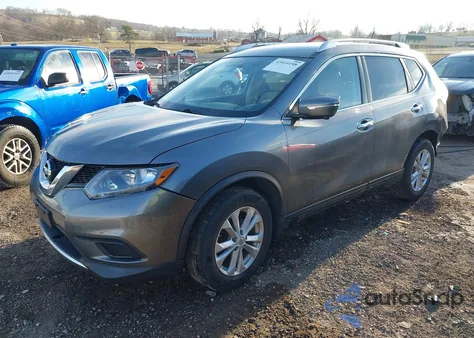 2015 Nissan Rogue Sv из США, поврежденный, VIN KNMAT2MT7FP558648